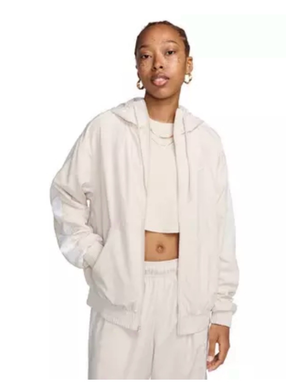 Nike Women's Sportswear Classic Wovens Loose UV Hooded Jacket Size XS
